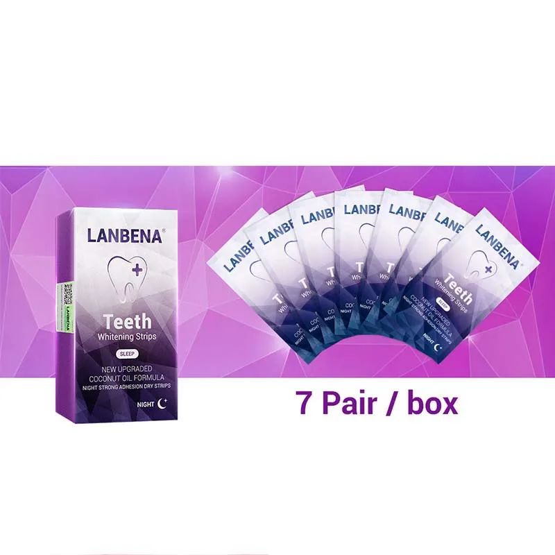 7pair/box 3D Whitening Strips Tooth Dental Kit Gel Teeth Bleaching Whiter Strips Essentials Oral Hygiene Care Bleaching Tools