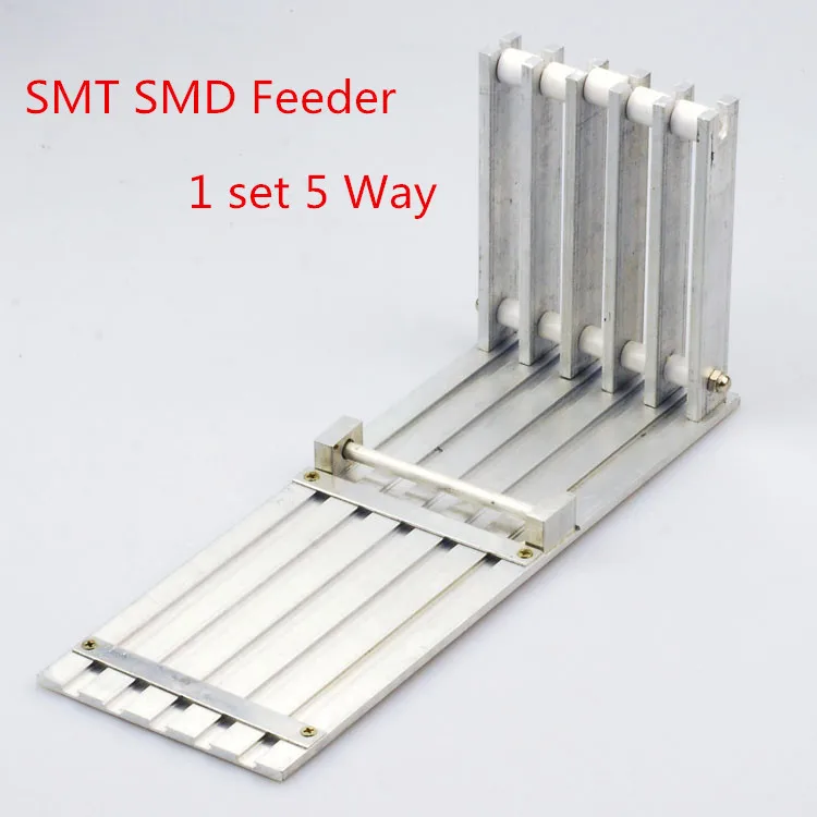 

New 1 set 5 Way SMT SMD Feeder SMT SMD Components for DIY Prototype Pick Place Placement Machine Feeder Rack Manual Feed C0060