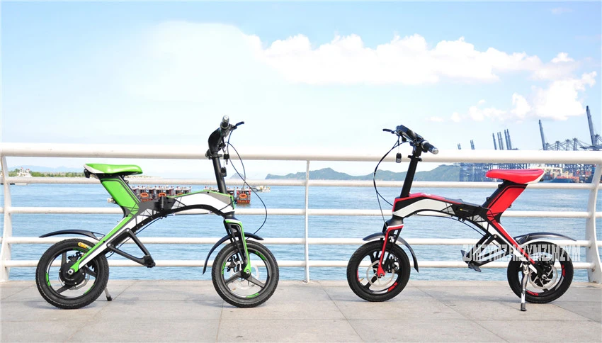 Top Electric Bike Bluetooth Speaker Mini Two Wheels Folding Bike 4400mah 48V Lithium Battery Bicycle Adult Pedal Scooter Convenient 6