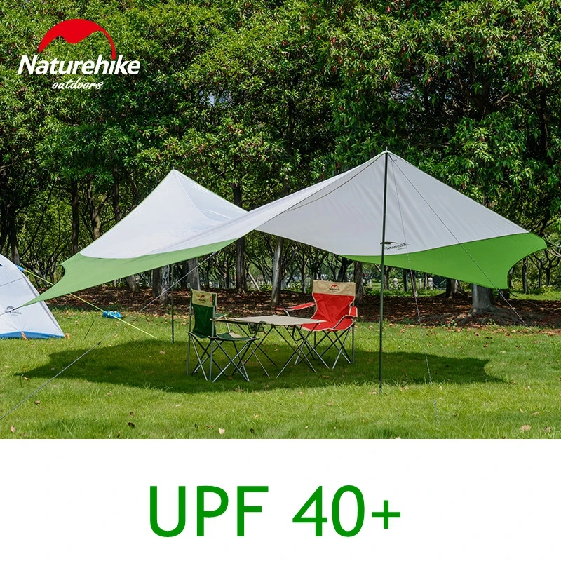 Naturehike سداسية الشمس المأوى مع أقطاب للماء بجودة عالية كما السعر المنخفض/رخيصة الستارة خيمة للشاطئ ظلة شاطئ القنب العريشة التخييم ظلة شرفة