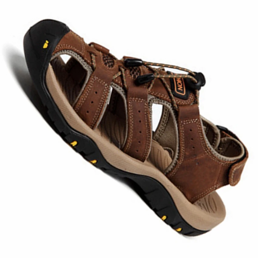 genuine leather sport beach sandals men summer running shoes sport