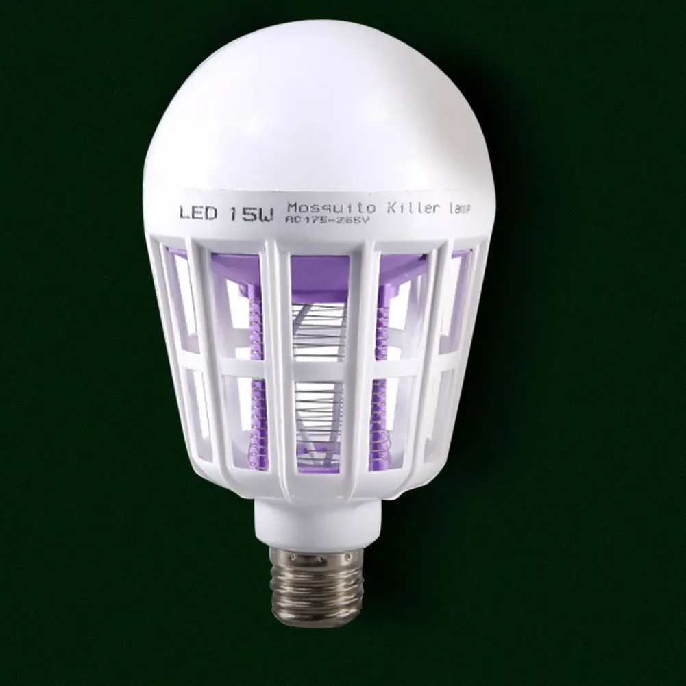 Новый 2 в 1 E27 15 Вт 24 светодиодный антимоскитная лампа от насекомых жуков вредителей Летающий ночник для внутреннего наружного
