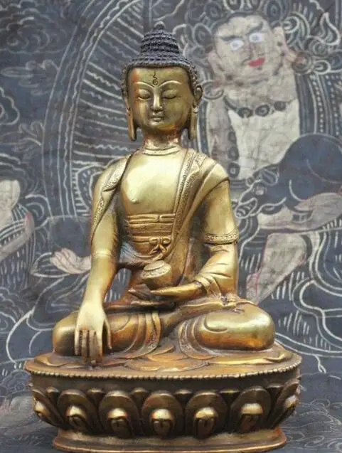 

free Tibetan Buddhism Bronze Shakyamuni Amitabha Buddha Sakyamuni Statue fast