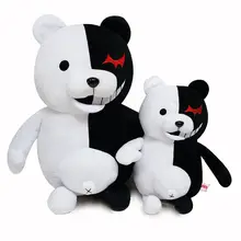 10-14 дюймов черный белый медведь плюшевый danganronpa monokuma игрушка медведь Dangan Ronpa мономедведь кигуруми кукла мягкая фигурка подарок детям