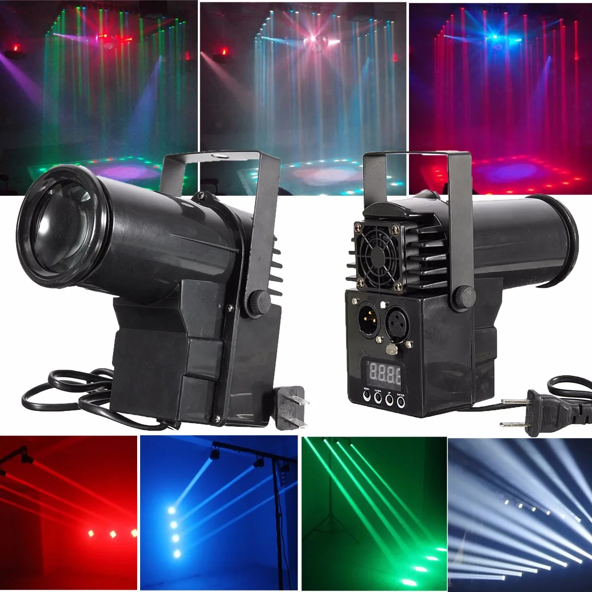 

15W LED Disco Light DMX Laser Projector Sound Controll Lamp DJ Party Stage Light Effect RGBW Lumiere Christmas Decoration