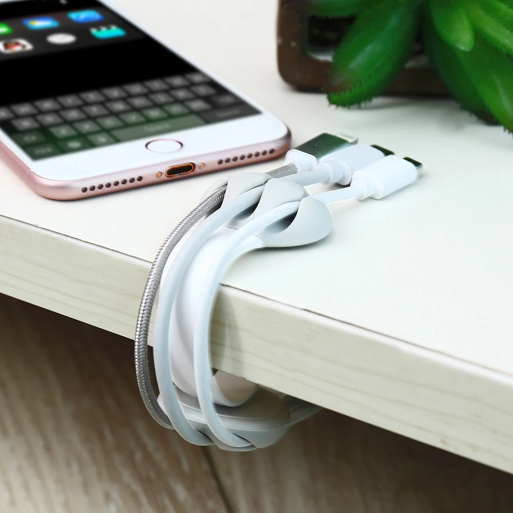 

FLOVEME Magnetic Cable Clip Charger Receiver Wire Organizer Holders Desk Tidy Wire Cord Lead Stand Universal Phone Accessories