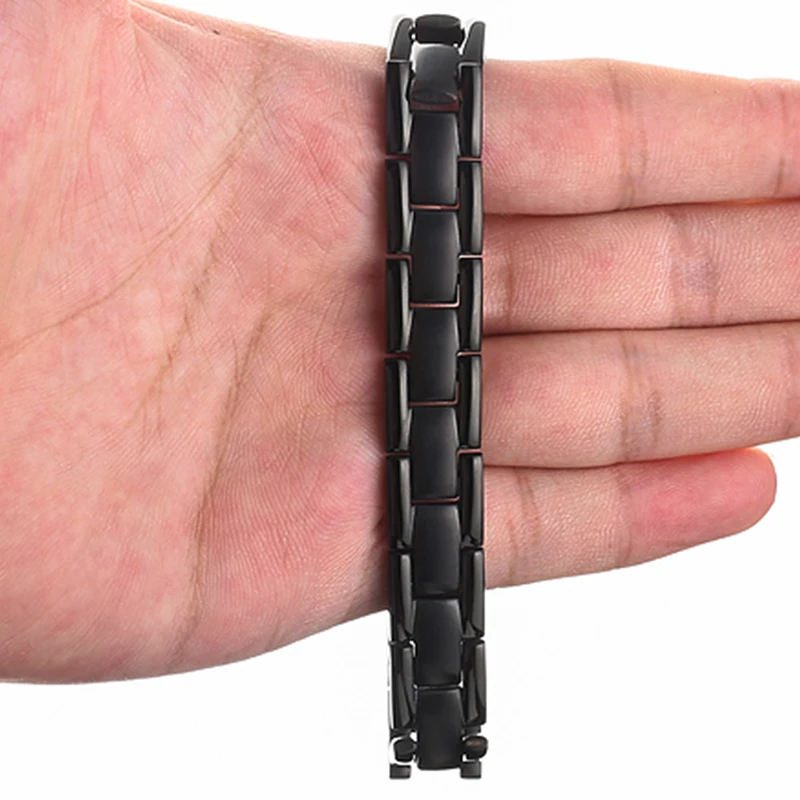 Маленькая лягушка энергия здоровья магнитотерапия браслет для мужчин нержавеющая сталь браслет черный браслеты для артрита ювелирные изделия