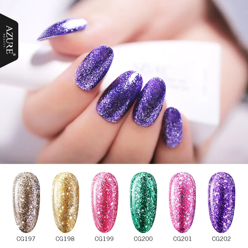 Azure belleza Super brillante Gel esmalte de uñas 12 ML UV Gel esmalte platino brillo Semi permanente Gel polaco barniz