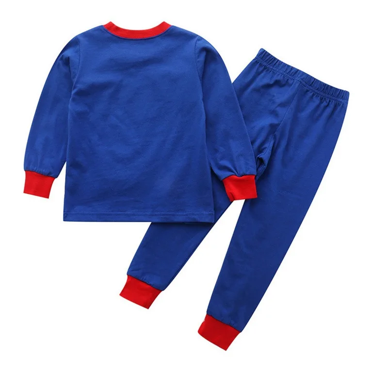 2-1 Supermam-Pajamas-Set-Kid-Sleepwear-Baby Boy-Girl-Robes-Superhero-Cartoon-Children-Nightgown-Costumes-Pants-T-shirts-Set-Clothing