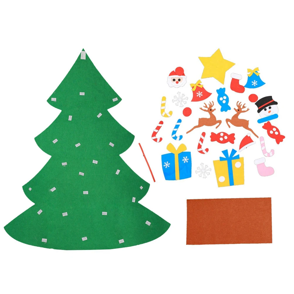 Рождественская елка DIY Рождественская елка с орнаментами Настенный декор с подвесной веревкой для очки-детский подарок на Рождество DIY