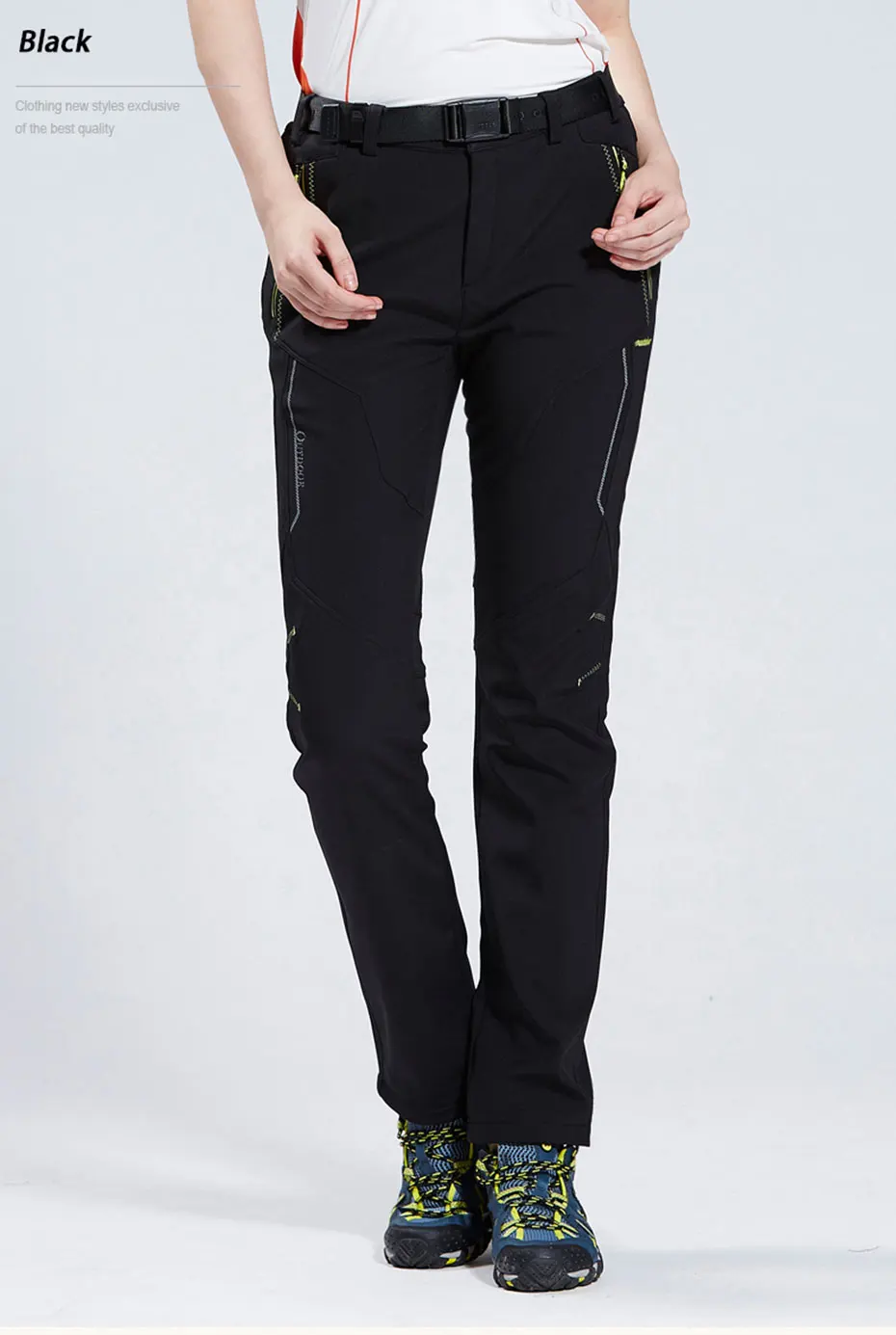 Женские уличные Брюки Теплые Зимние флисовые походные брюки ...