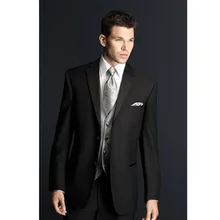 tuxedo dress 2017 suit men bridegroom suits black groom wear jacket+pant formal custom made suit