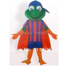 Талисман Супер лягушка с мантией плюшевый талисман костюм Супермен серии Супер лягушка маскарадный костюм животное Mascotte