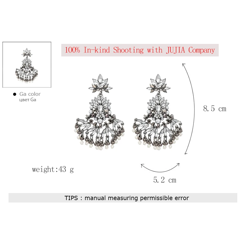 2018 Hot Luxury Bohemian Simulated Pearls Fringed Earring Women Fashion Dangle Jewelry Silver Color Drop Earrings