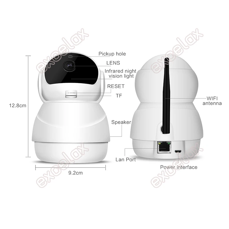 3D Navi панорамный Onvif Беспроводной 1080P 2MP HD WiFi Домашний Детский монитор няня робот IP