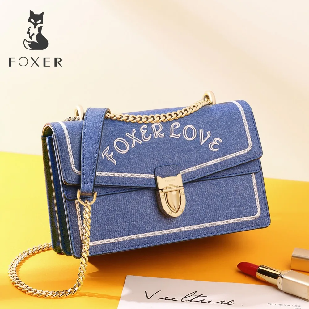 

FOXER 2019 Fashion Shoulder Bags Ladies Elegant Small Flap Bag Casual Female Messenger Bags PVC Women Crossbody Bags