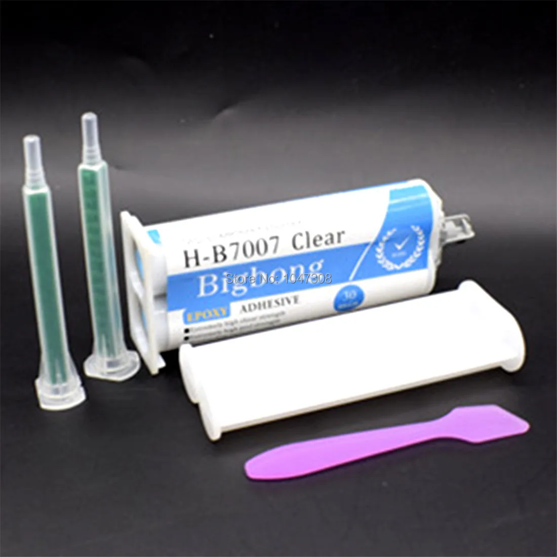 

50ml 1:1 Two-Part Epoxy Adhesive Paste Clear Epoxy Resin Glue for Crack Damage Fixing Sealing with 2 nozzles 1 Shovel 1 Push Rod