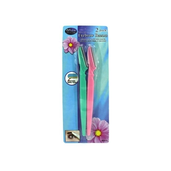 Bulk Buys BE012-72 5-3/4" Length Eyebrow razor set - Pack of 72