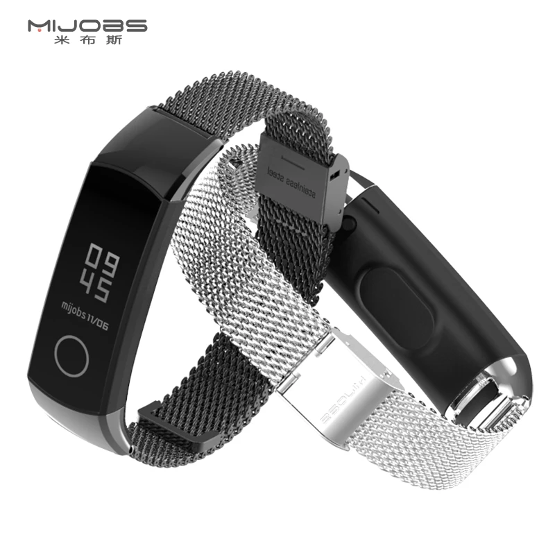  Wrist Strap For Huawei Honor Band 4/5 Strap Smart Wristband Milanese Metal Bracelet Band For honor  - 33027999969