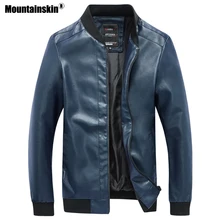 Новинка года. Мужские кожаные куртки в байкерском стиле из искусственной кожи. Осенние повседневные кожаные куртки. Приталенная Мужская брендовая одежда SA589