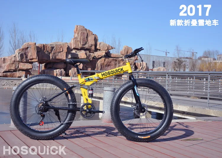 Top New brand 4.0 wide fat tire downhill mountain beach snow bicycle outdoor sport 20/26 inch 27 speed folding bike 18