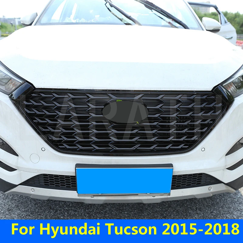 Для hyundai Tucson- FUSION гоночная решетка гриль Передняя Маска Крышка грили подходит для FUSION MONDEO черный серебристый автомобильный Стайлинг