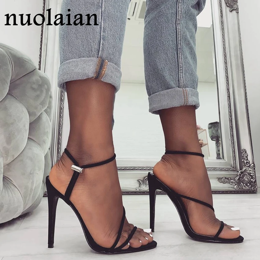 

Women Summer Shoe Leather Ankle Strap Sandals Woman High Heels Lady Sandal Shoes Platform Pumps High Heel Shoes Spring Chaussure