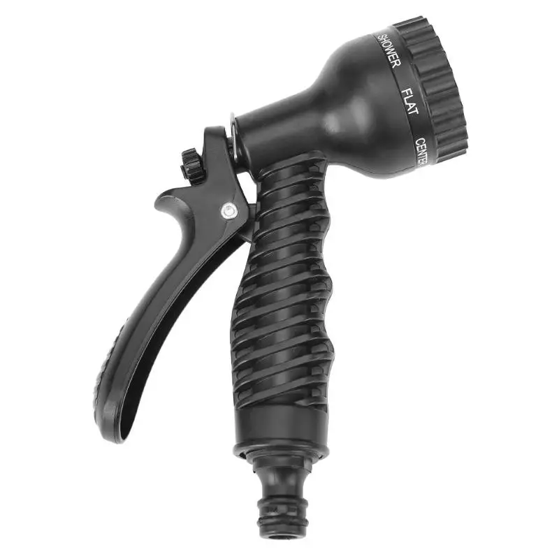 easy to operate Adjustable High Pressure Gun Sprinkler Nozzle Garden Water Car Clean Tool Suitable for watering and car cleaning - Цвет: Черный