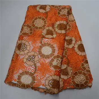 

Latest Light purple Embroidered Cord Nigerian Guipure Lace Fabric High Quality With sequins Lace Fabric For wedding dress -J5