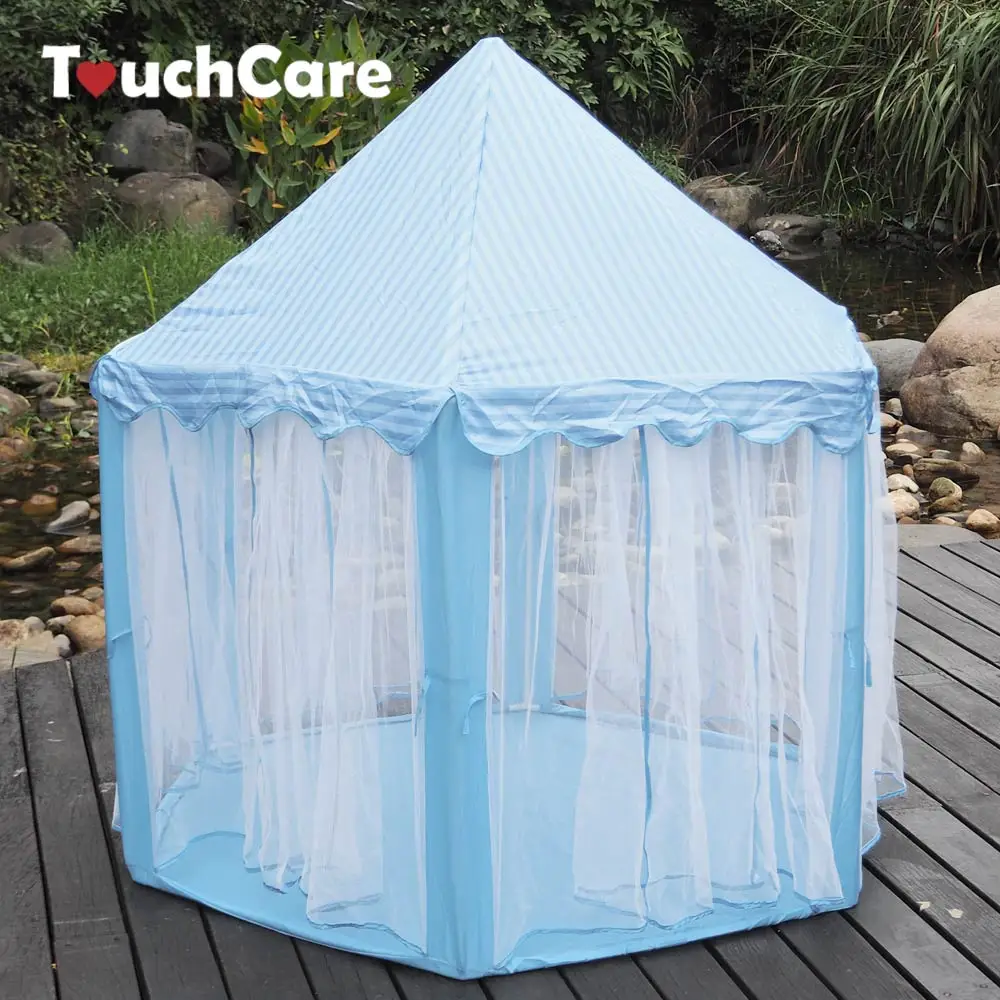Палатка марлевая розовая с шестью углами для игры в Замок принцессы|ball play tent|play