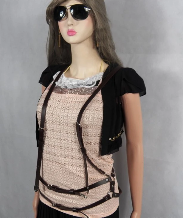 Рождественские черно-коричневый любовника модные сапоги в панковском стиле