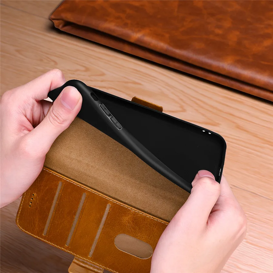 Роскошный чехол-бумажник из натуральной кожи для Iphone 11 pro max X Xs Max Xr X 8 7 6 6s Plus, Магнитный чехол-книжка, держатель для карт, кошелек