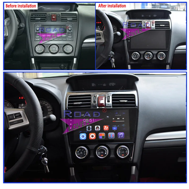 Excellent Autoradio Android 8.1 Car Multimedia Player For Subaru WRX Forester 2013 Stereo GPS Navigation 2 Din Auto Head Unit 8 Core 64G 7