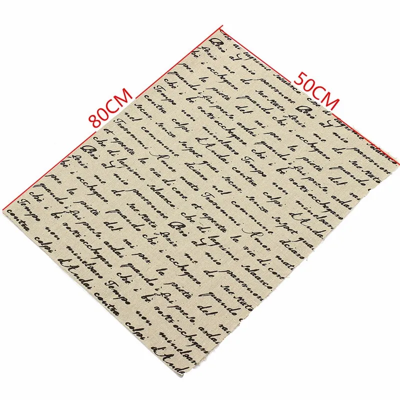 50X80CM Cotton Linen Pattern Fabric DIY Doll Materials Craft Patchwork Cloth For Home Garden Sewing Handmade DIY Supplies