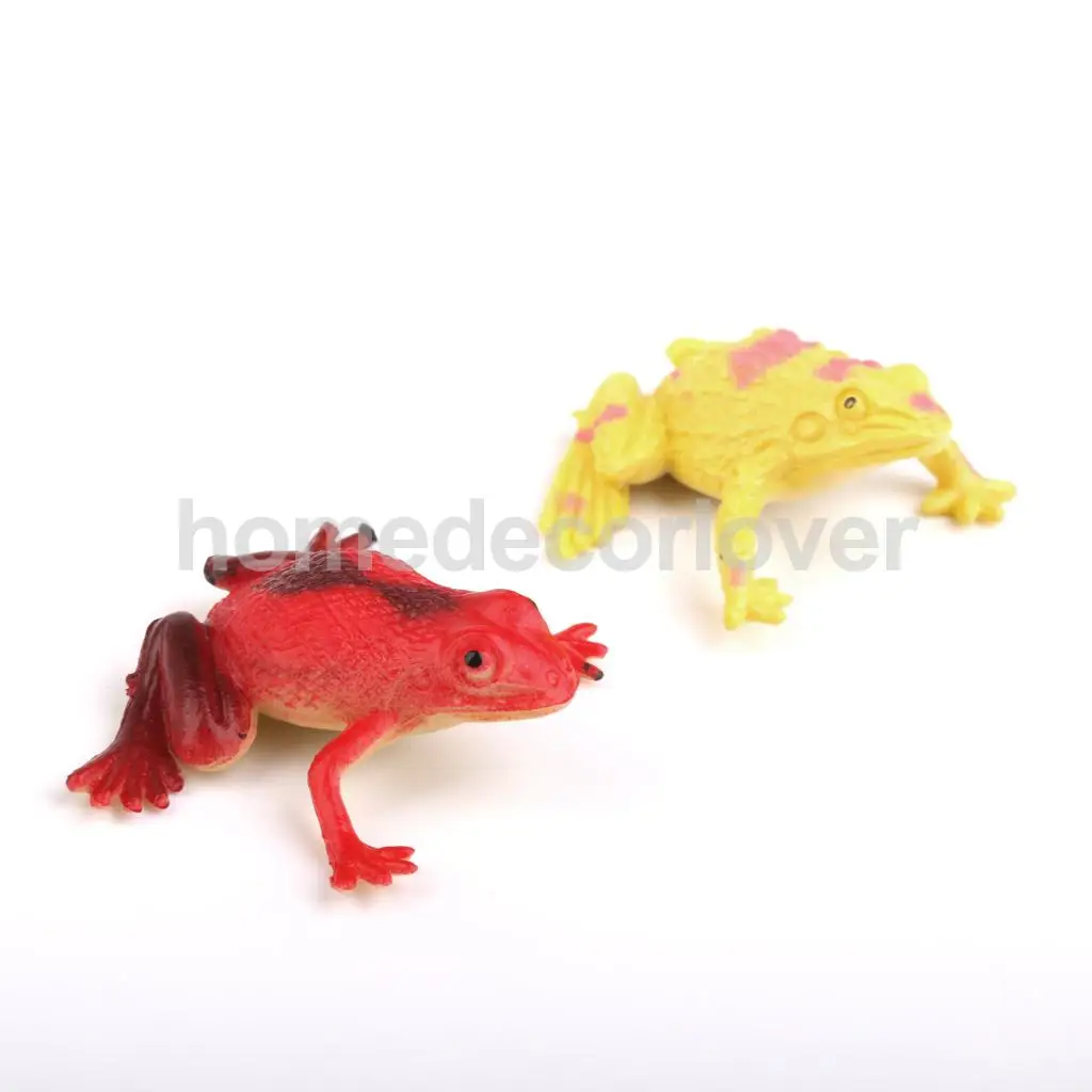 

12Pcs Animal Amphibian Figure Plastic Reptile Frog Figur kid Learn Toys