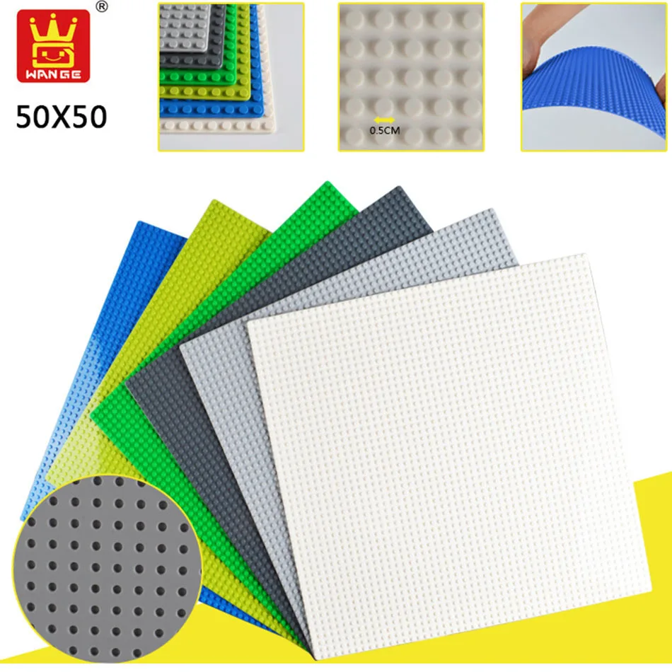 

1 Pcs LELE Technic Base Plates Building Blocks DIY Baseplate Plastic Plate Creative Bricks Compatible LegoINGlys 50*50 Dots