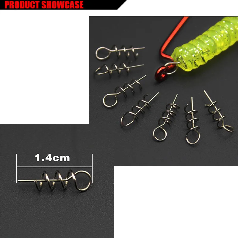 

1pc Spring Lock Pins Stainless Steel Soft Bait Lure Spring Lock Pin Crank Hook Connect Fixed Latch Fishing Tackles Hotsale
