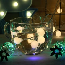 Праздничный декоративный светодиодный светильник 5 м 50 шариковый светодиодный s Сказочный свет пульт дистанционного управления светодиодный ламповый светильник для рождественских помещений на открытом воздухе