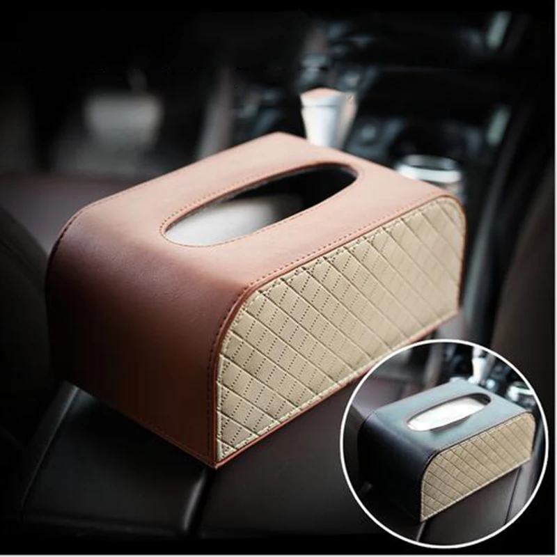 2017 New Arrival Tissue Box Auto Car Styling Pu Lambskin Tissue High