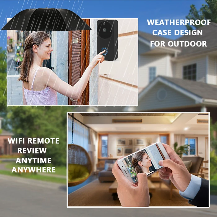 CTVMAN дверной Звонок камера Wifi 1080P Смарт видео дверные звонки облачная безопасность домофон IP беспроводной видео звонок батарея Открытый дверной Звонок
