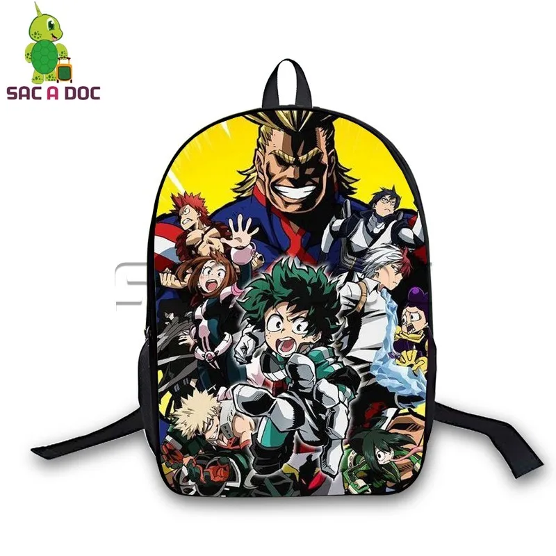 

My Hero Academia Allmight Deku Shoto Backpack Women Men Daily Backpack Large Capacity School Bags for Teenagers Travel Rucksack