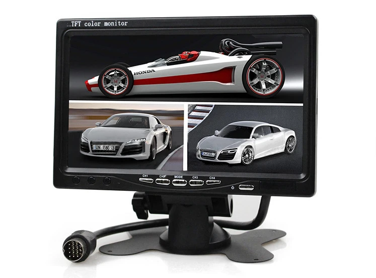4 Way Input 9 inch TFT LCD Screen Car Monitor 4 Split Rear View Display for Rearview Reverse Camera Car TV Display For Truck
