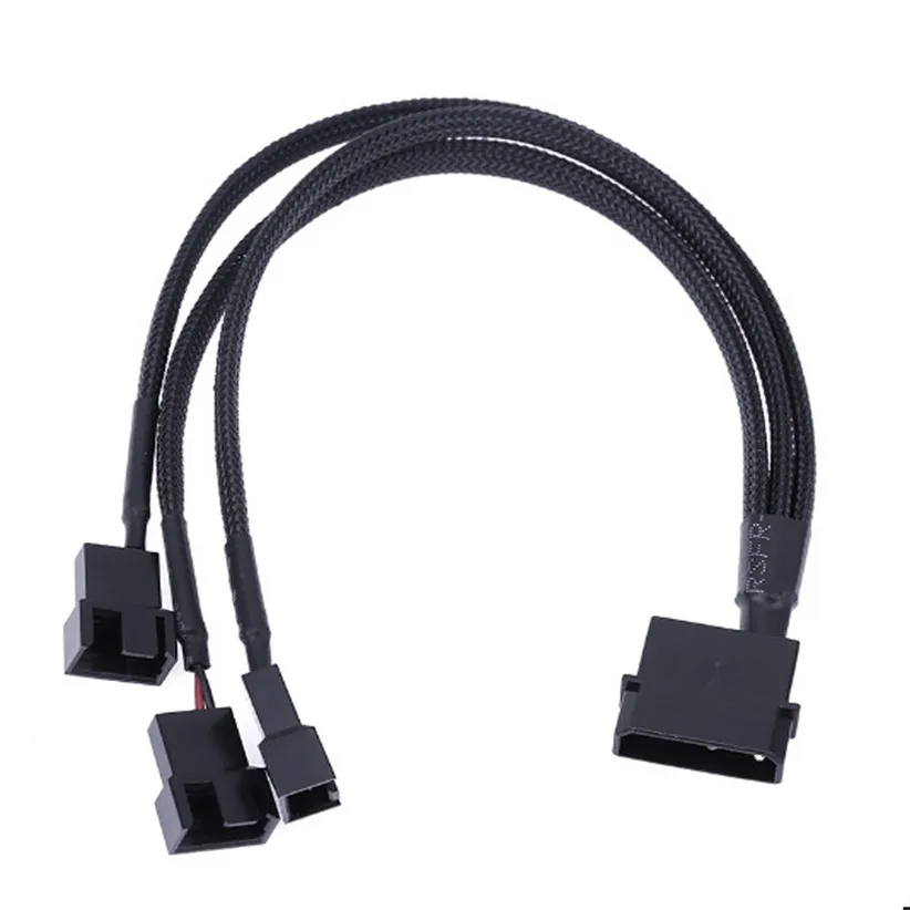 Кабель адаптера 30 см Molex 4 Pin To 3x3/4-pin 5v12v Usb рукав двойной вентилятор питания Futural