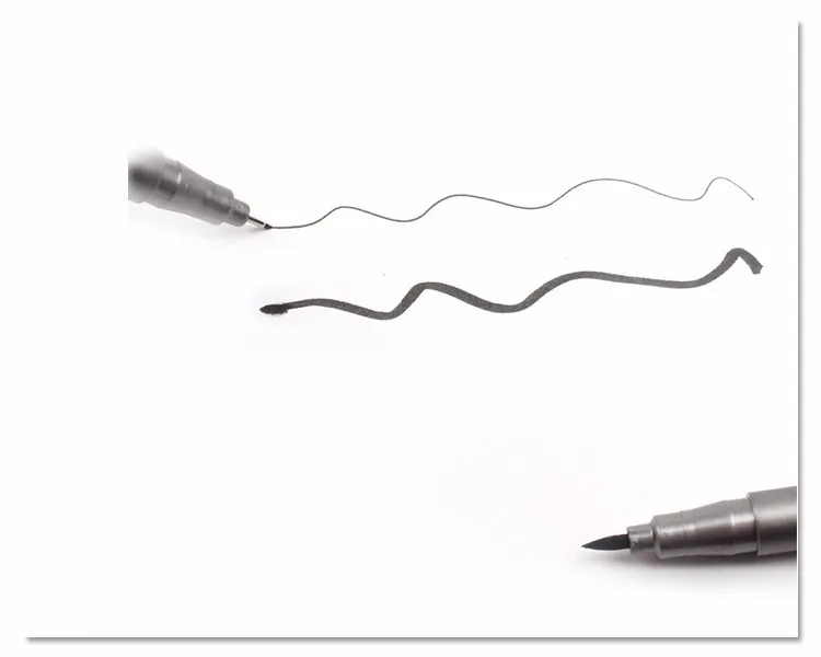 9 шт. Sta разные размеры наконечника маркер черные чернила для ручки пигмент лайнер на водной основе для рисования почерк канцелярские