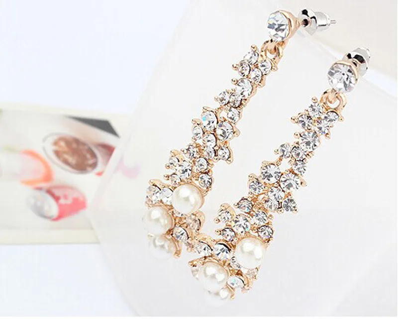 Женские серьги стразы длинные Прямая поставка массивные atacado artesanato милые женские