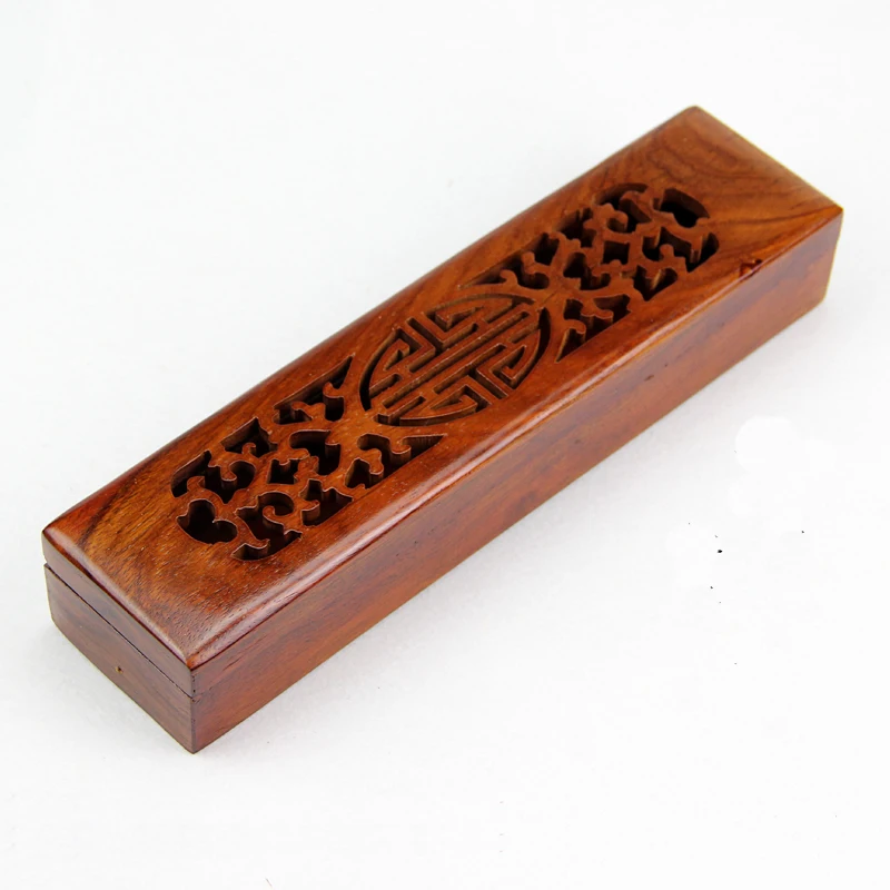 Carved wood, rosewood, incense burner box, lying, incense