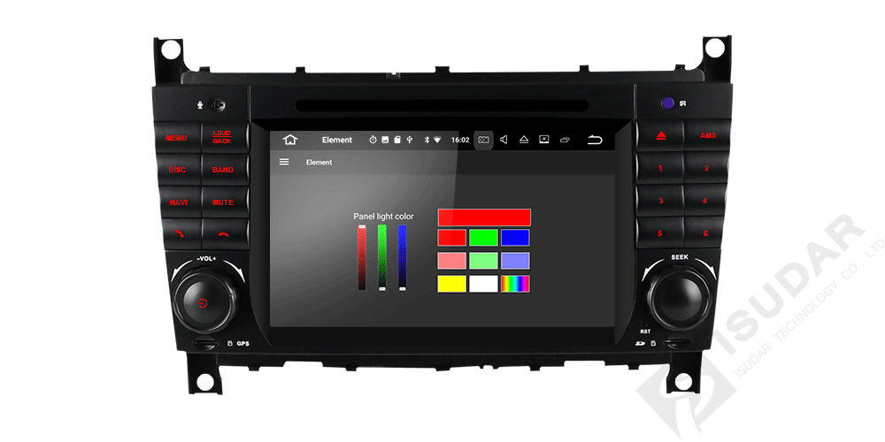 Sale Isudar Two Din Car Multimedia Player Android 8.1 DVD Player For Mercedes/Benz/W203/CLK200/CLK22/C180/C200 GPS Radio FM 2GB 16GB 7