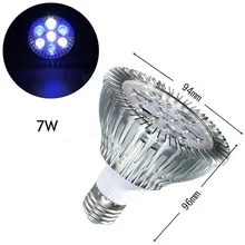 7 Вт E27 3 лампы+ 4 Белый Профессиональный светодиодный коралловый риф для выращивания растений в аквариуме Par30 85-265 V