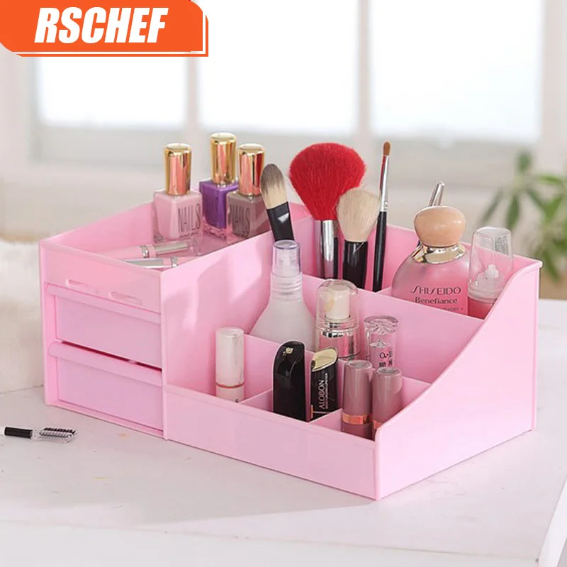 

RSCHEF Storage Box For Organizer For Jewelry Makeup Cosmetic Assemble DIY Container Box Case For Office color random
