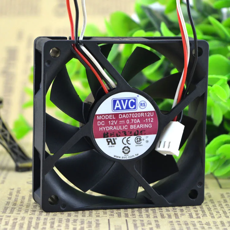 Бесплатная доставка AVC DA07020R12U квадратный вентилятор для сервера постоянный ток 12